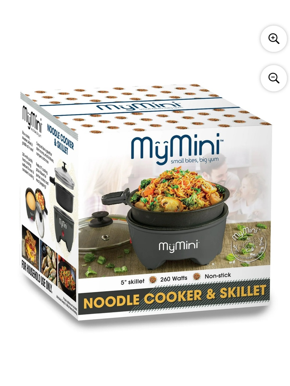 NWT MyMini Small Bites Big Yum Black Noodle Cooker & Non-Stick 5" Skillet